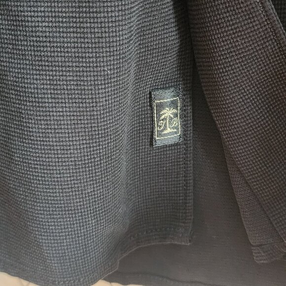 Tommy Bahama Mens 100% Silk Button Up Shirt Long Sleeve Collared Black Size M - Picture 6 of 8